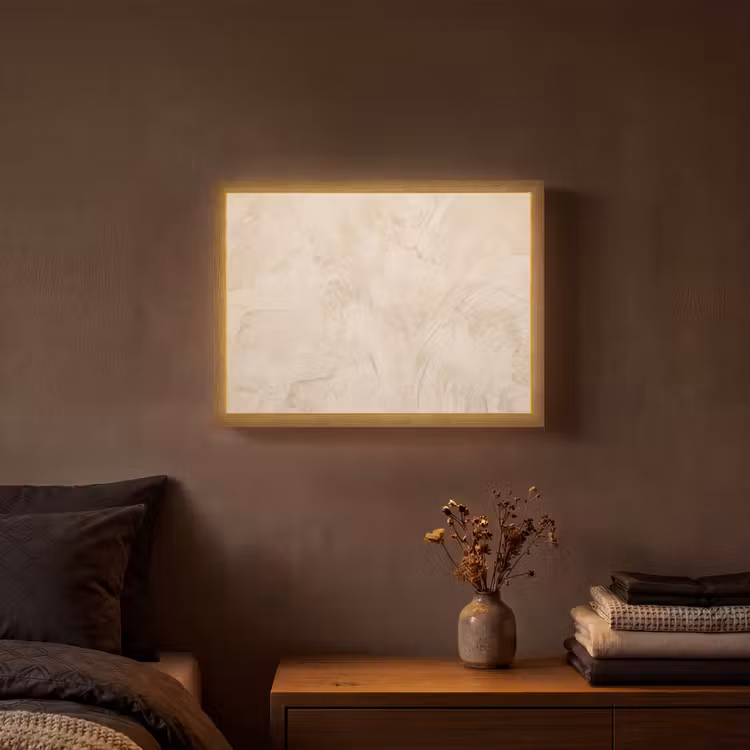 Lightbox - Wandlamp - Textuur - Patroon - Abstract - Modern - Beige — 3