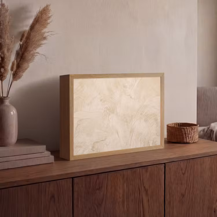 Lightbox - Wandlamp - Textuur - Patroon - Abstract - Modern - Beige — 4