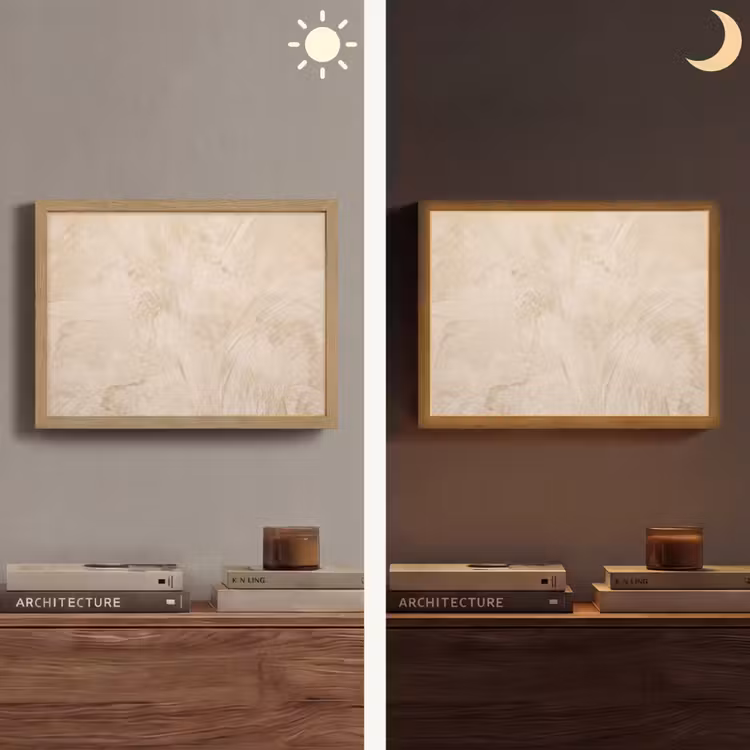 Lightbox - Wandlamp - Textuur - Patroon - Abstract - Modern - Beige — 6