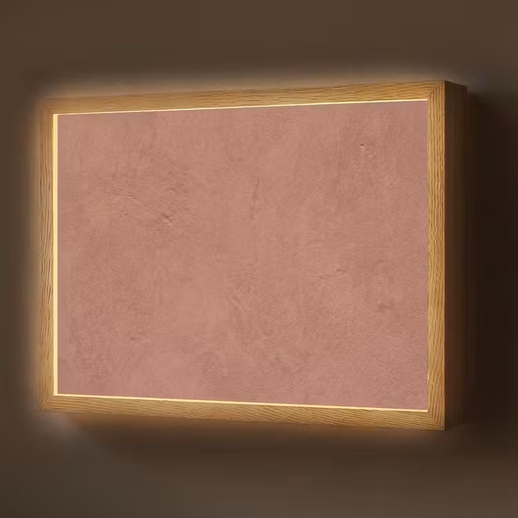 Lightbox - Wandlamp - Textuur - Roodbruin - Grof - Modern — 1