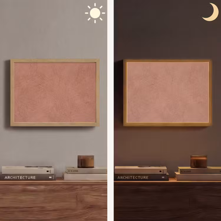 Lightbox - Wandlamp - Textuur - Roodbruin - Grof - Modern — 6
