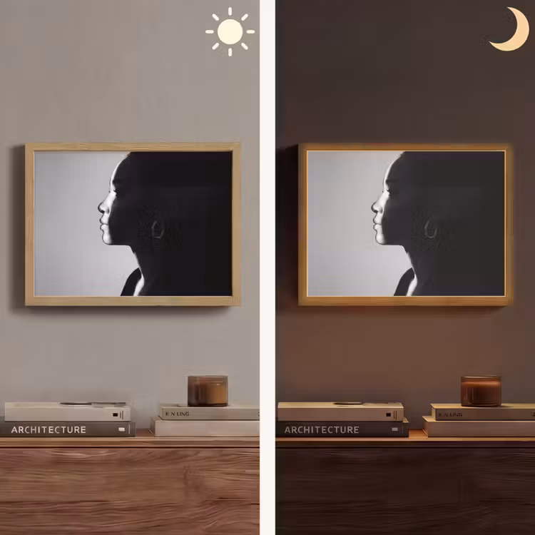 Lightbox - Wandlamp - Vrouw - Profiel - Mensen - Zwart-wit — 6
