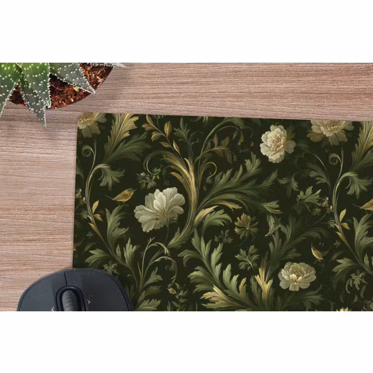 Muismat - Botanisch - Naadloos - Bloemen — 4
