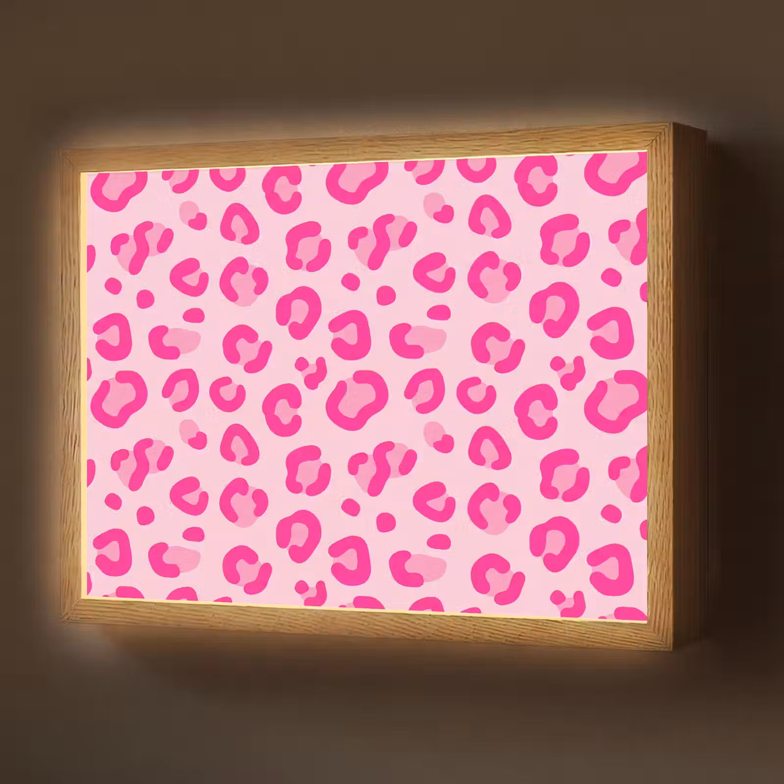 Lightbox - Wandlamp - Dierenprint - Patroon - Abstract - Modern - Roze — 1