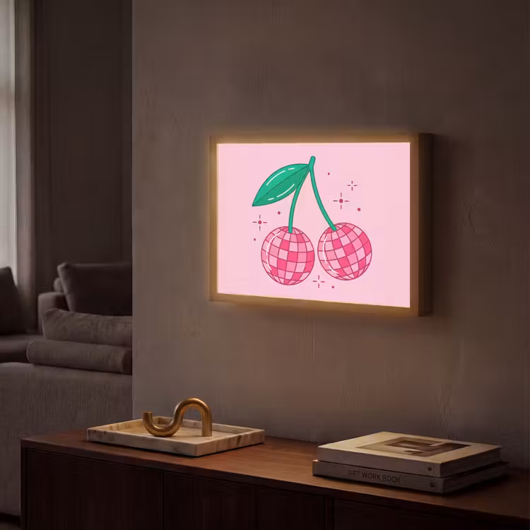 Lightbox - Wandlamp - Decoratie - Disco-bal - Feest - Roze — 2