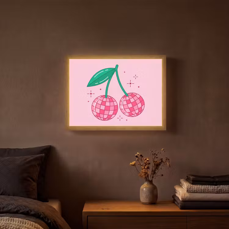 Lightbox - Wandlamp - Decoratie - Disco-bal - Feest - Roze — 3