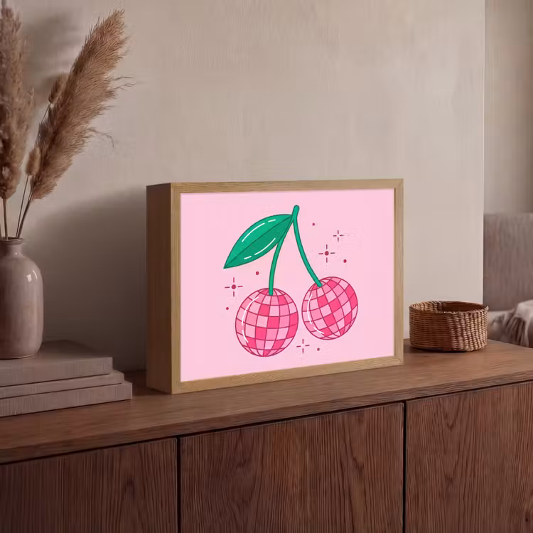 Lightbox - Wandlamp - Decoratie - Disco-bal - Feest - Roze — 4