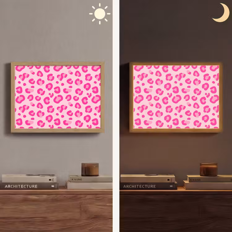 Lightbox - Wandlamp - Dierenprint - Patroon - Abstract - Modern - Roze — 6