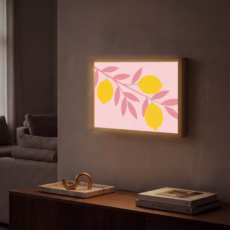 Lightbox - Wandlamp - Fruit - Tak - Natuur - Abstract - Roze — 2