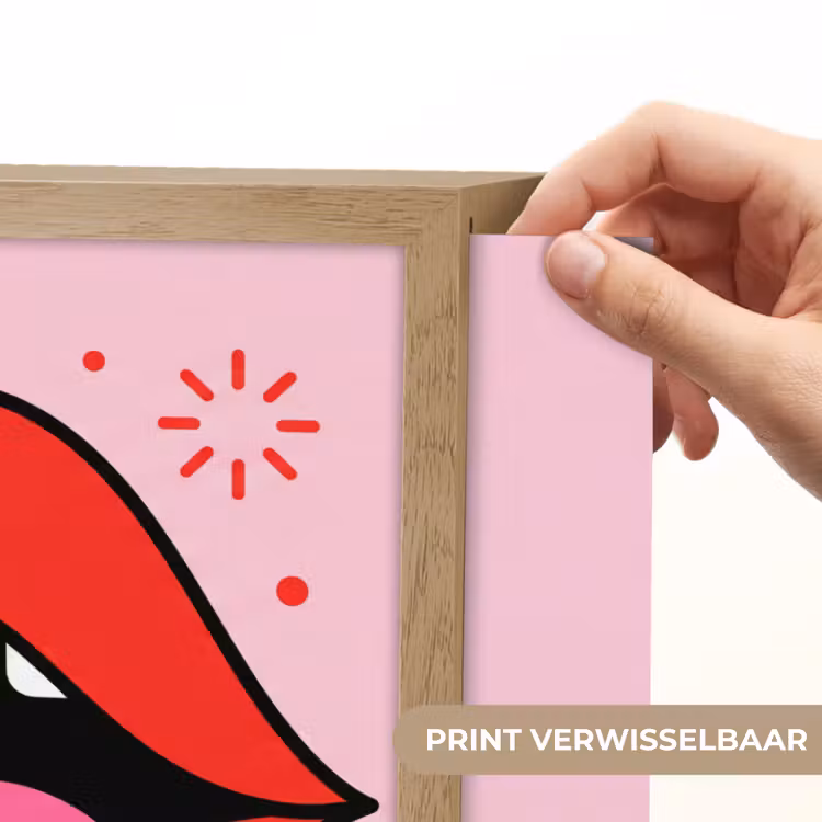 Lightbox - Wandlamp - Lippen - Tong - Pop-art - Kleurrijk - Roze — 5