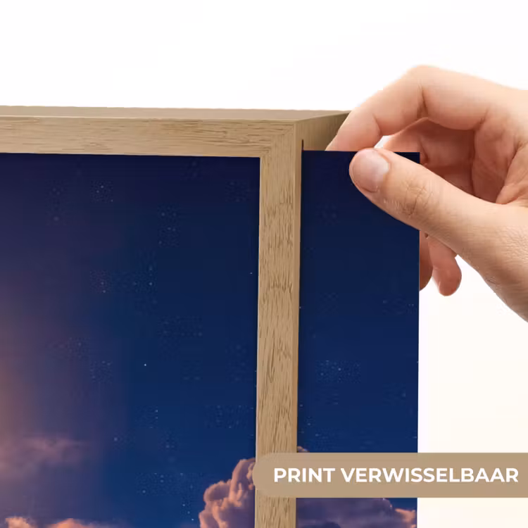 Lightbox - Wandlamp - Maan - Wolken - Nacht - Oranje — 5