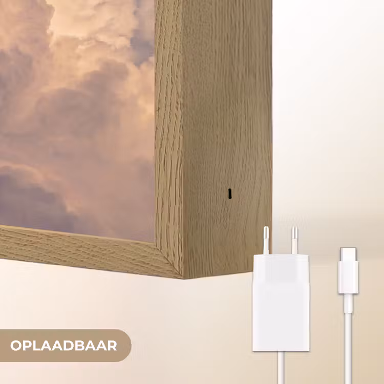 Lightbox - Wandlamp - Maan - Wolken - Natuur - Oranje — 7