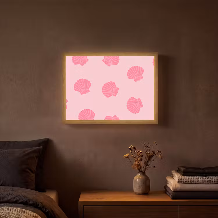 Lightbox - Wandlamp - Schelp - Patroon - Zee - Modern - Roze — 3