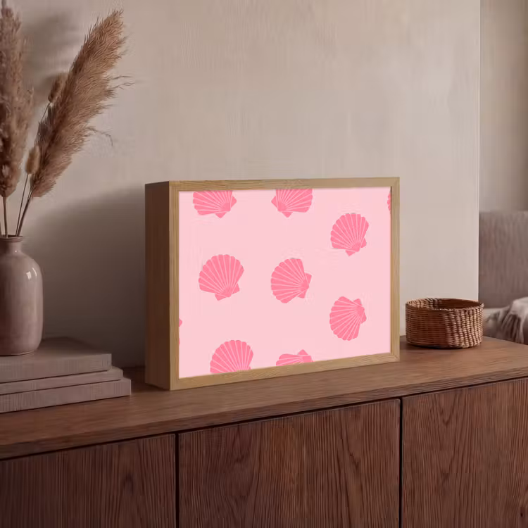 Lightbox - Wandlamp - Schelp - Patroon - Zee - Modern - Roze — 4