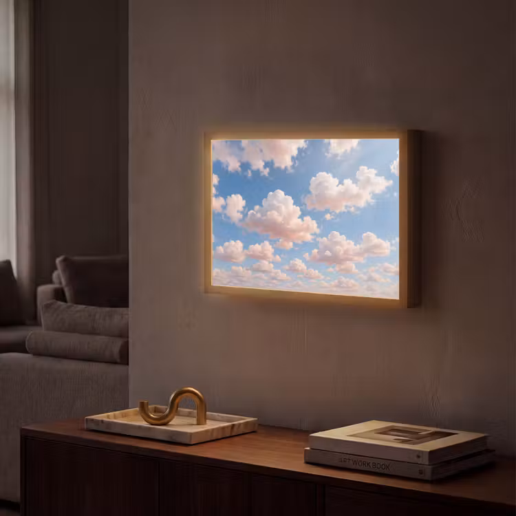 Lightbox - Wandlamp - Wolken - Hemel - Natuur - Licht - Blauw — 2