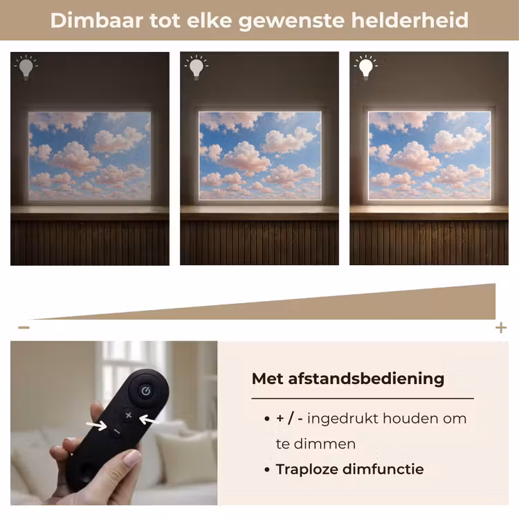 Lightbox - Wandlamp - Wolken - Hemel - Natuur - Licht - Blauw — 9