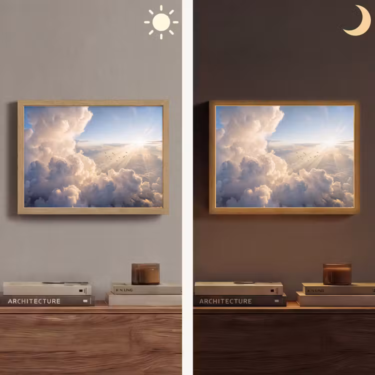 Lightbox - Wandlamp - Wolken - Zonnestralen - Natuur - Wit — 6
