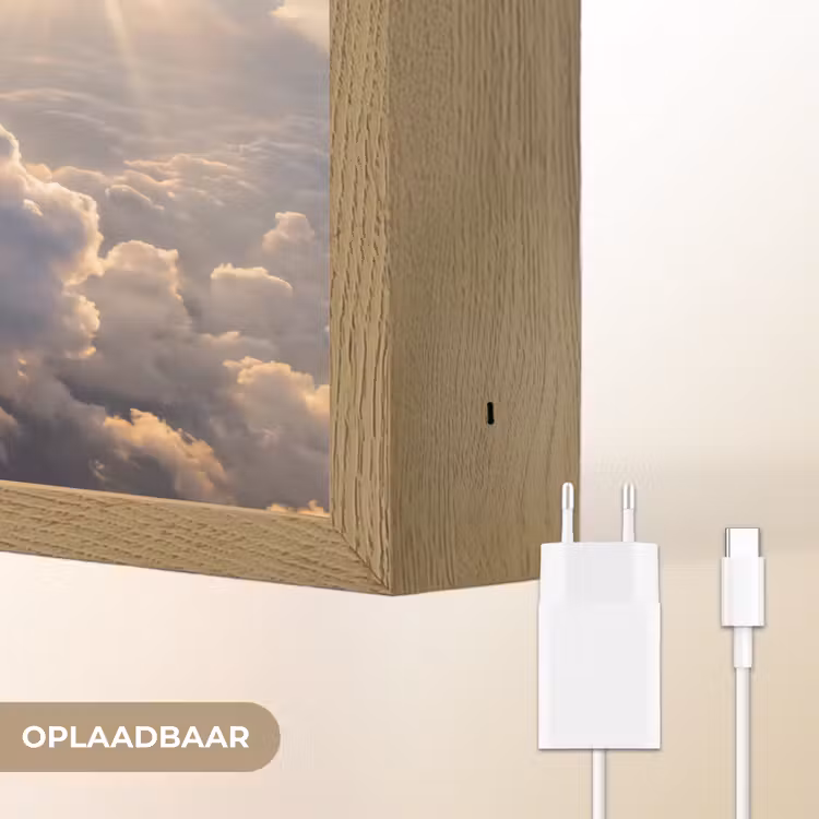 Lightbox - Wandlamp - Wolken - Zonnestralen - Natuur - Wit — 7
