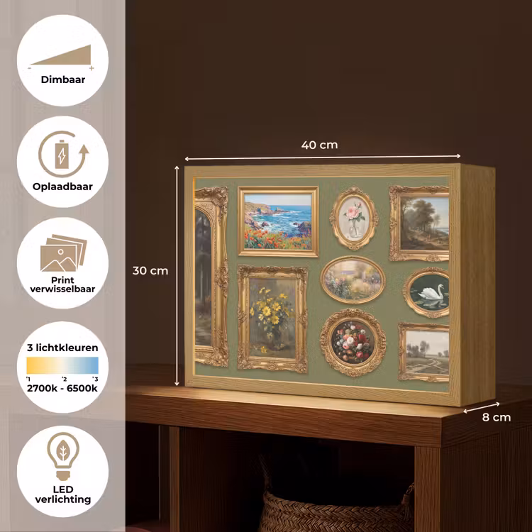 Lightbox - Wandlamp - Hert - Bos - Natuur - Klassiek - Dieren — 10