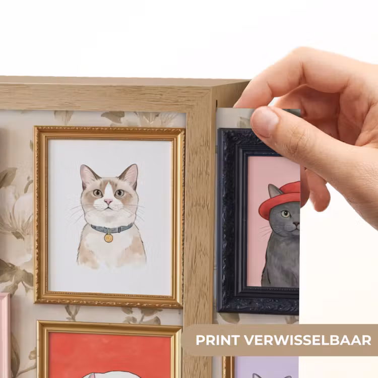 Lightbox - Wandlamp - Kat - Portret - Dieren - Illustratie - Lijst — 5