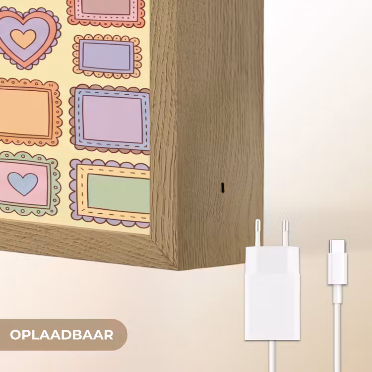 Lightbox - Wandlamp - Lijst - Patroon - Hart - Speels - Kleurrijk — 7