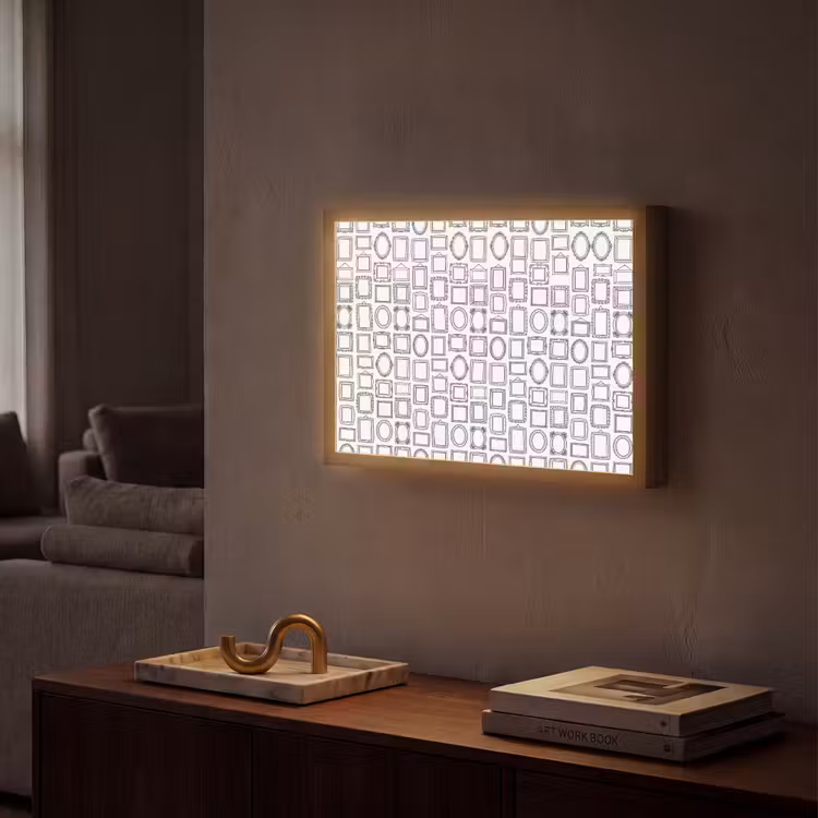 Lightbox - Wandlamp - Lijsten - Patroon - Decoratie - Schets - Zwart-wit — 2