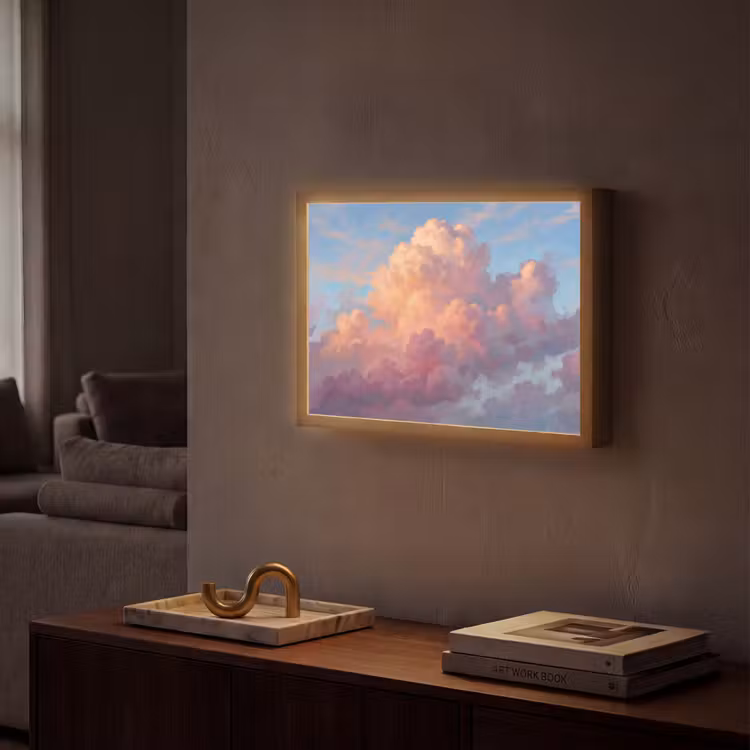 Lightbox - Wandlamp - Wolken - Lucht - Natuur - Abstract - Kleurrijk — 2