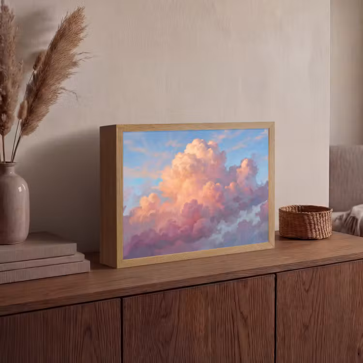 Lightbox - Wandlamp - Wolken - Lucht - Natuur - Abstract - Kleurrijk — 4