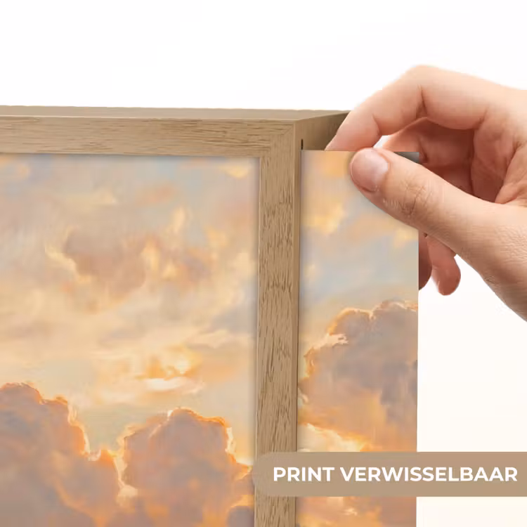 Lightbox - Wandlamp - Wolken - Zonsondergang - Natuur - Abstract - Goud — 5