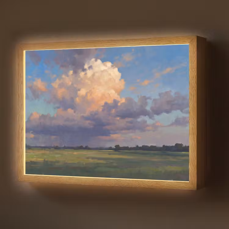 Lightbox - Wandlamp - Lucht - Wolken - Landschap - Modern - Oranje — 1