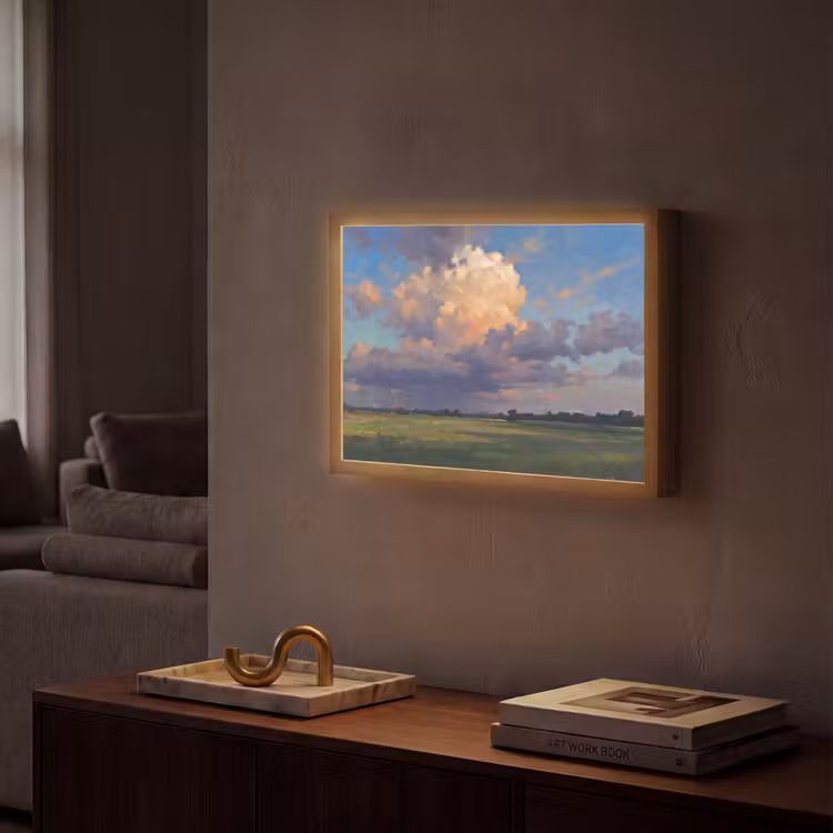 Lightbox - Wandlamp - Lucht - Wolken - Landschap - Modern - Oranje — 2