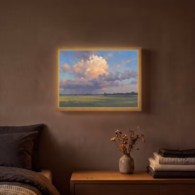 Lightbox - Wandlamp - Lucht - Wolken - Landschap - Modern - Oranje — 3