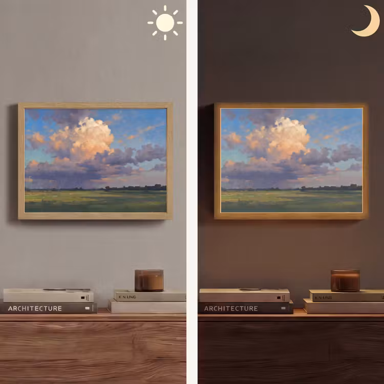 Lightbox - Wandlamp - Lucht - Wolken - Landschap - Modern - Oranje — 6