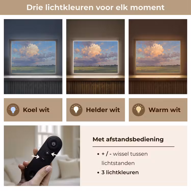 Lightbox - Wandlamp - Lucht - Wolken - Landschap - Modern - Oranje — 8