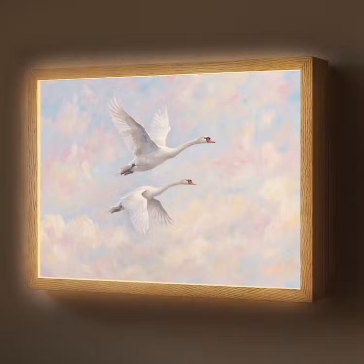 Lightbox - Wandlamp - Vogel - Vliegend - Lucht - Modern - Pastel — 1