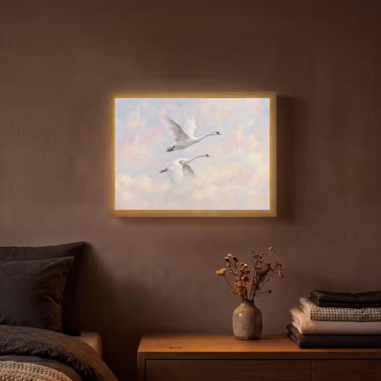 Lightbox - Wandlamp - Vogel - Vliegend - Lucht - Modern - Pastel — 3