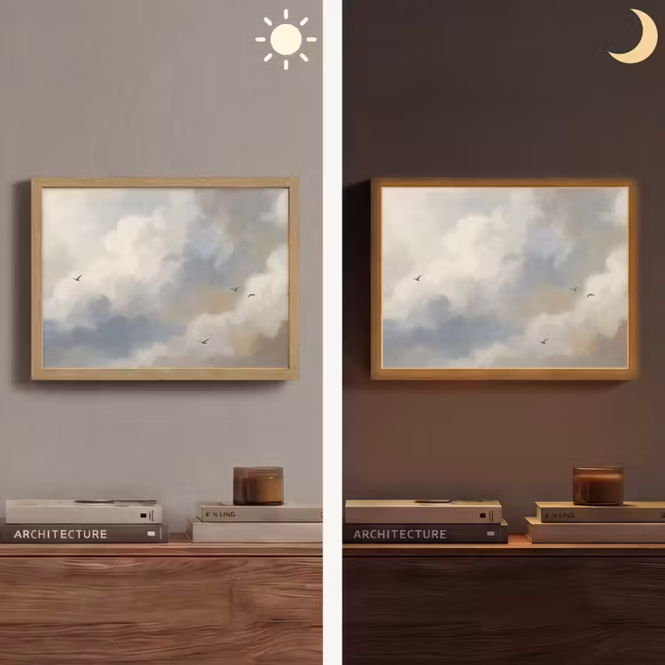 Lightbox - Wandlamp - Vogel - Wolken - Natuur - Modern - Grijs — 6