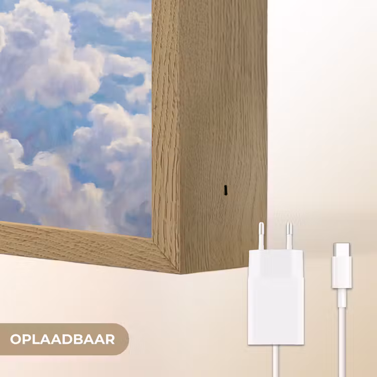 Lightbox - Wandlamp - Wolken - Lucht - Natuur - Abstract - Blauw — 7