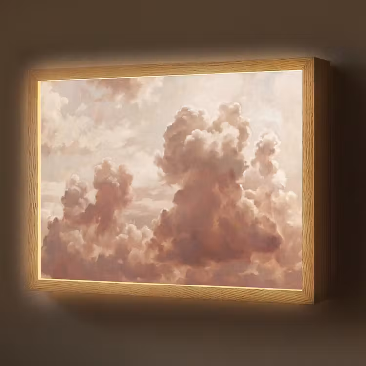 Lightbox - Wandlamp - Wolken - Lucht - Natuur - Modern - Bruin — 1