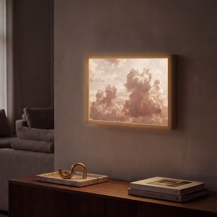 Lightbox - Wandlamp - Wolken - Lucht - Natuur - Modern - Bruin — 2