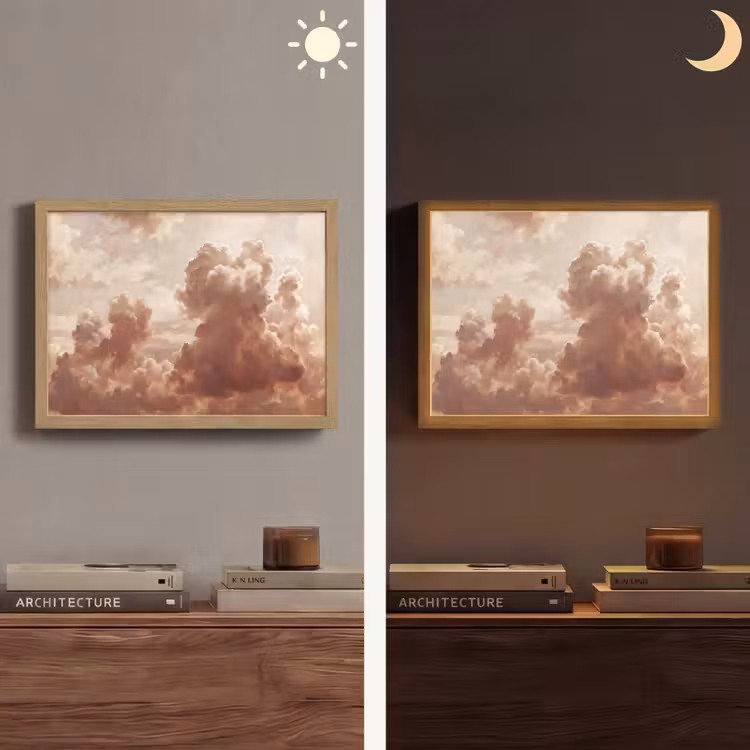 Lightbox - Wandlamp - Wolken - Lucht - Natuur - Modern - Bruin — 6