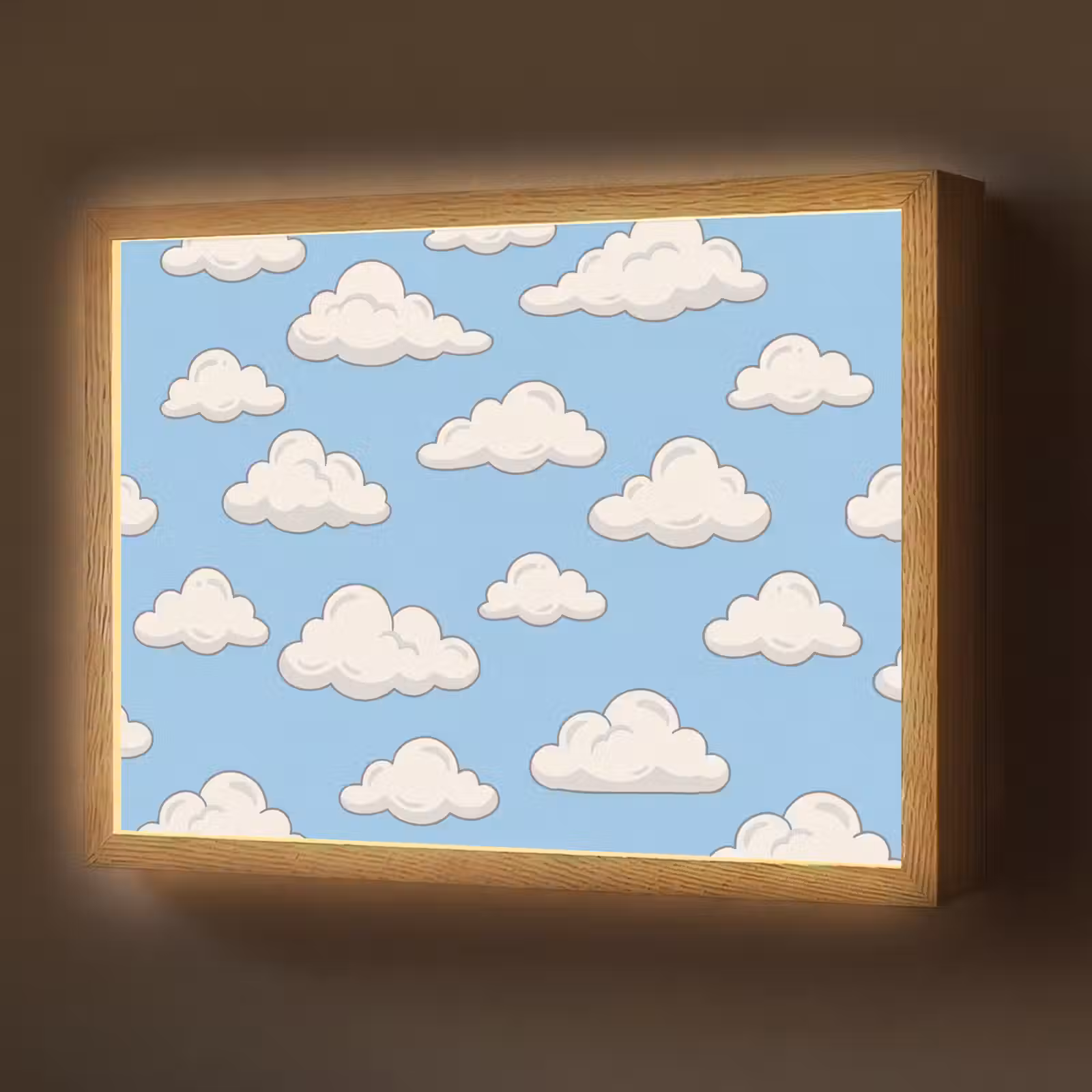 Lightbox - Wandlamp - Wolk - Cartoon - Lucht - Blauw - Wit — 1