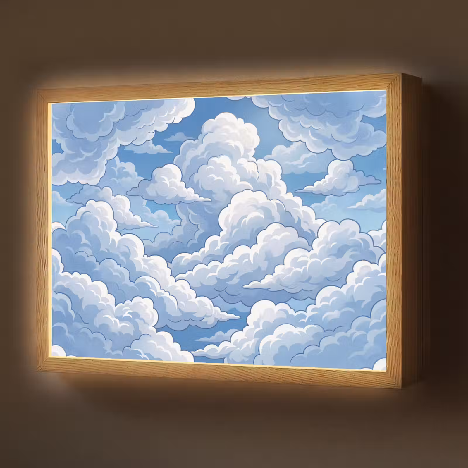 Lightbox - Wandlamp - Wolken - Hemel - Abstract - Wit — 1