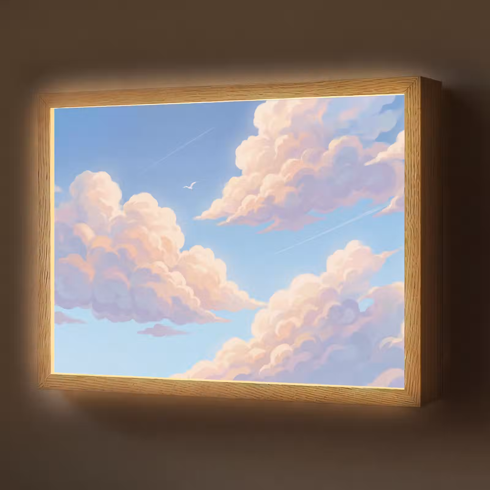 Lightbox - Wandlamp - Wolken - Lucht - Natuur - Blauw — 1