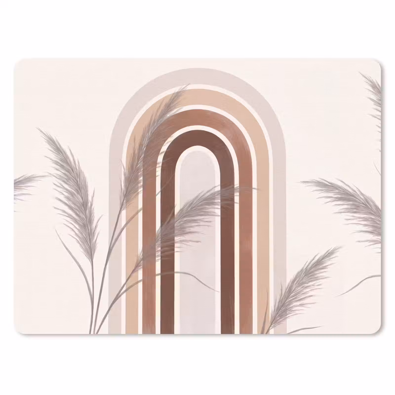 Muismat - Abstract - Bogen - Plant - Boho - Beige — 1