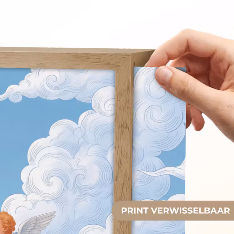 Lightbox - Wandlamp - Engel - Vliegend - Klassiek - Blauw — 5