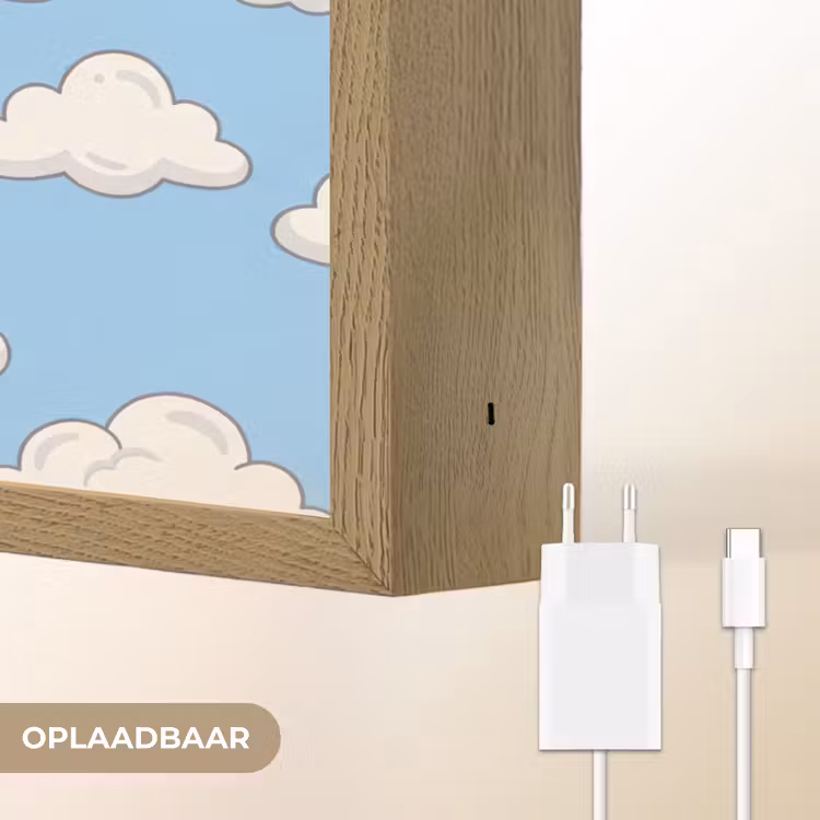 Lightbox - Wandlamp - Wolk - Cartoon - Lucht - Blauw - Wit — 7