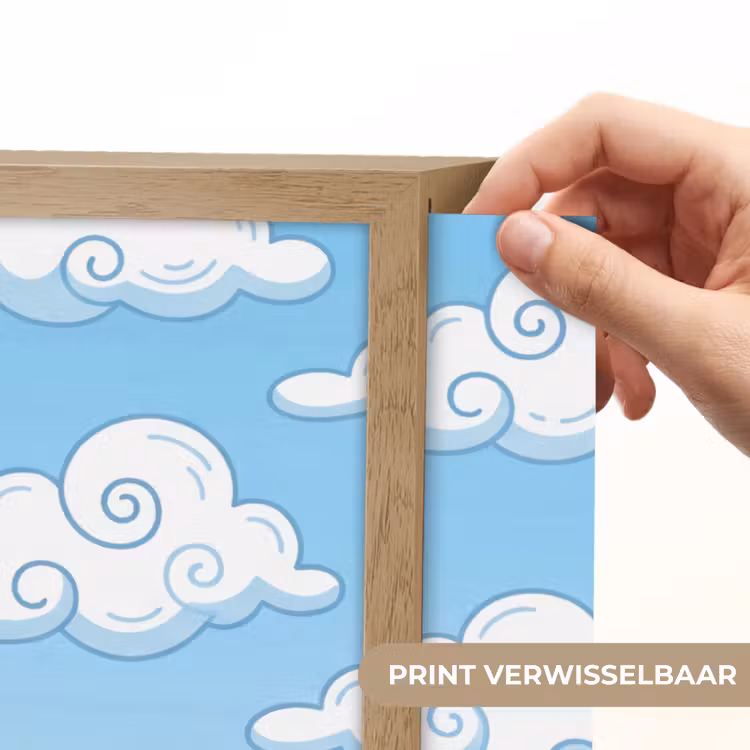 Lightbox - Wandlamp - Wolk - Lucht - Cartoon - Blauw - Wit — 5