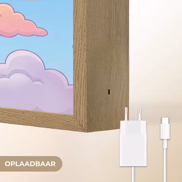 Lightbox - Wandlamp - Wolk - Lucht - Natuur - Illustratie - Pastel — 7
