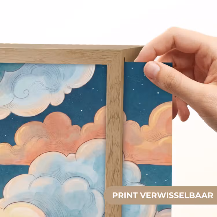 Lightbox - Wandlamp - Wolk - Lucht - Natuur - Illustratief - Oranje — 5